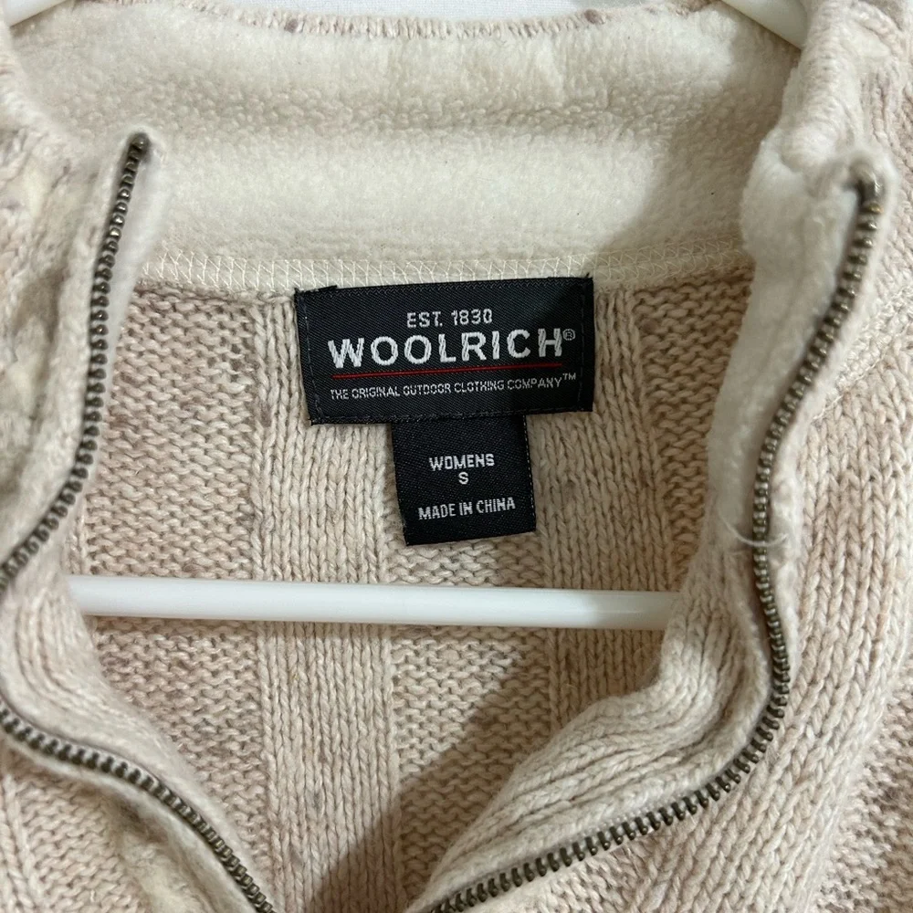 Woolrich Ramie and Wool Blend Quarter Zip Sweater Size‎ Small